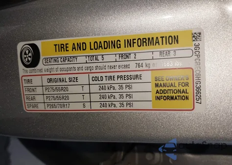 2017 Chevrolet Silverado 1500 1Lt from USA, damaged, VIN 3GCPCREC6HG366257